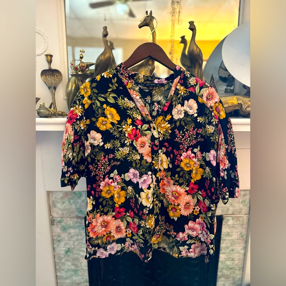 Zara Oversized Floral Shirt